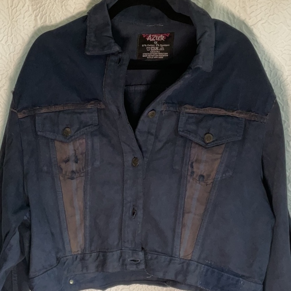 Women's Blue distressed Jean Jacket